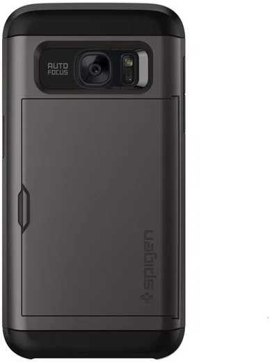 Spigen Slim Armor Card Slider Case Samsung Galaxy S7 Gunmetal afbeelding 5