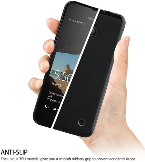 Microsoft Lumia 550 TPU Back Cover Zwart afbeelding 3