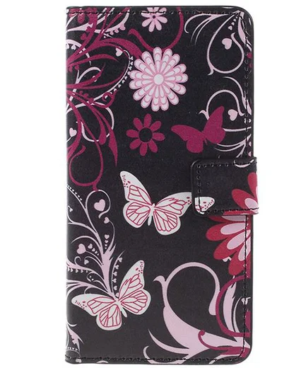 Samsung Galaxy A5 (2016) Flip Hoesje met Print Floral Butterflies afbeelding 5