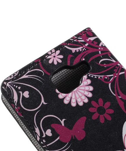 Samsung Galaxy A5 (2016) Flip Hoesje met Print Floral Butterflies afbeelding 9