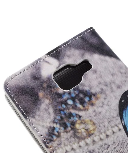 Samsung Galaxy A5 (2016) Flip Hoesje met Print Blue Butterflies afbeelding 9