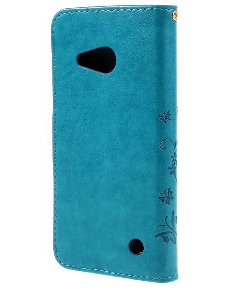 Microsoft Lumia 550 Butterfly Portemonnee Hoes Blauw afbeelding 2