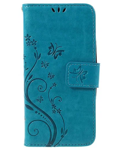 Microsoft Lumia 550 Butterfly Portemonnee Hoes Blauw afbeelding 3