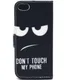 Apple iPhone 5/5s Portemonnee Hoesje Print Don't Touch My Phone afbeelding 4