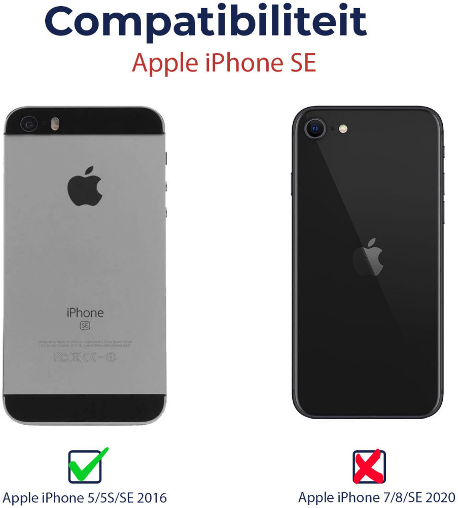 Apple iPhone 5/5s Portemonnee Hoesje Print Don't Touch My Phone afbeelding 2