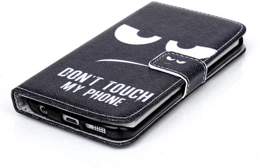Samsung Galaxy S6 Portemonnee Case Angry Face afbeelding 5