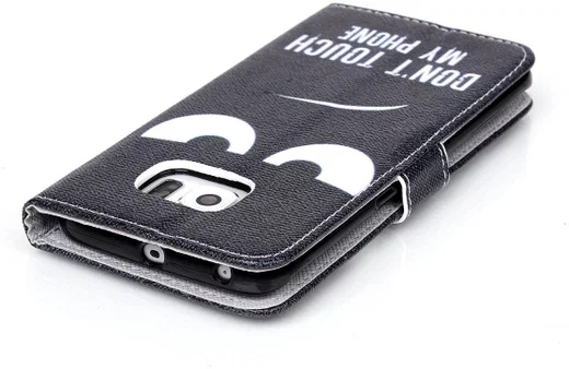 Samsung Galaxy S6 Portemonnee Case Angry Face afbeelding 6