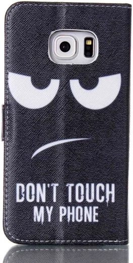 Samsung Galaxy S6 Portemonnee Case Angry Face afbeelding 4