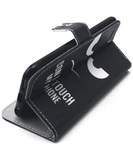 Apple iPhone 6 TPU Portemonnee Bookcase Hoesje Don't Touch My Phone afbeelding 2