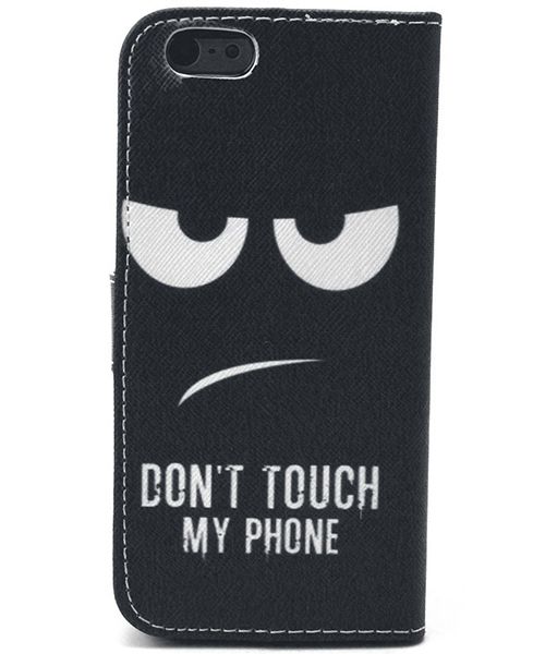 Apple iPhone 6 TPU Portemonnee Bookcase Hoesje Don't Touch My Phone afbeelding 3