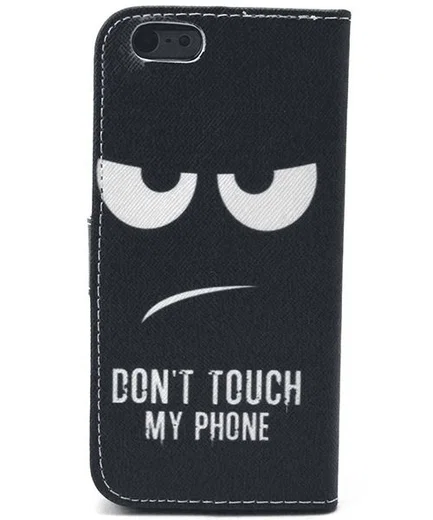 Apple iPhone 6 TPU Portemonnee Bookcase Hoesje Don't Touch My Phone afbeelding 3