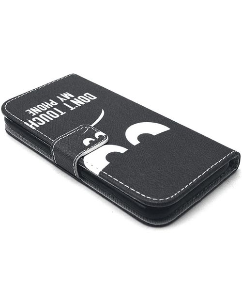 Apple iPhone 6 TPU Portemonnee Bookcase Hoesje Don't Touch My Phone afbeelding 4