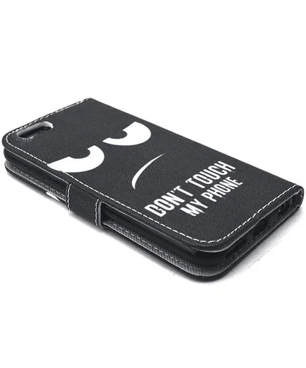 Apple iPhone 6 TPU Portemonnee Bookcase Hoesje Don't Touch My Phone afbeelding 5