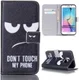Samsung Galaxy S6 Edge Portemonnee Case Angry Face afbeelding 1
