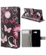 Samsung Galaxy A3 2016 Portemonnee Hoesje Paarse Vlinder Print afbeelding 1