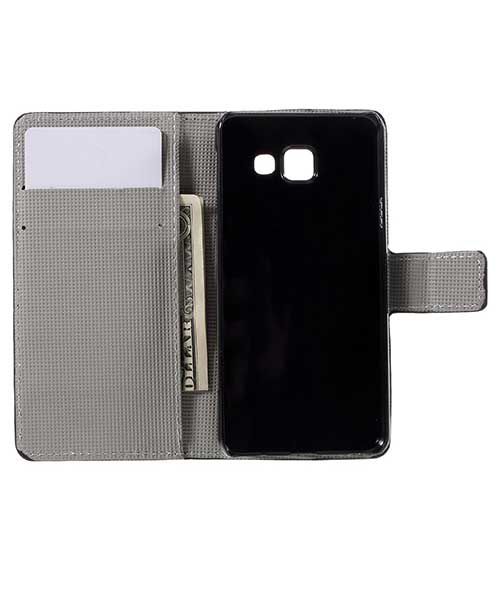 Samsung Galaxy A3 2016 Portemonnee Hoesje Paarse Vlinder Print afbeelding 6