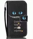 Samsung Galaxy S4 Mini Portemonnee Flip Hoesje Don't Touch My Phone afbeelding 1