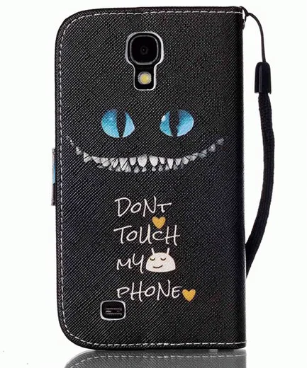 Samsung Galaxy S4 Mini Portemonnee Flip Hoesje Don't Touch My Phone afbeelding 2