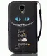 Samsung Galaxy S4 Mini Portemonnee Flip Hoesje Don't Touch My Phone afbeelding 2