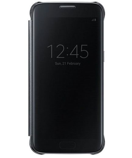 Samsung Galaxy S7 Clear View Flip Case Zwart Origineel afbeelding 1