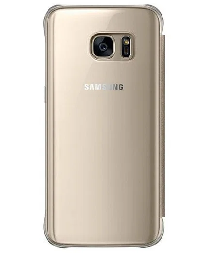 Samsung Galaxy S7 Clear View Flip Case Goud Origineel afbeelding 4