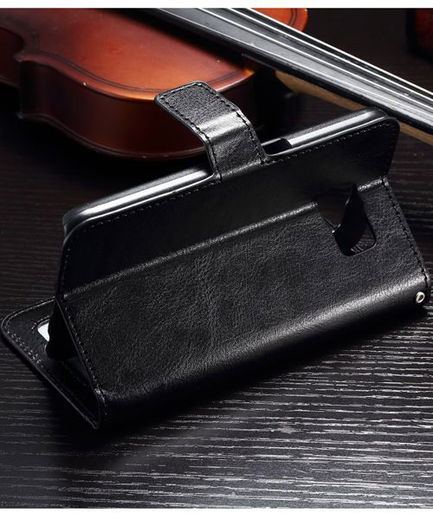 Samsung Galaxy S7 Edge Crazy Horse Flip Hoesje Zwart afbeelding 4