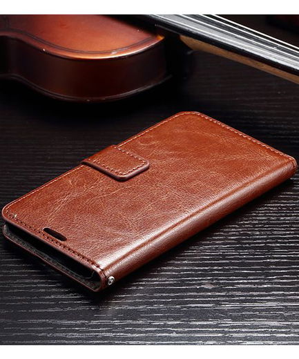 Samsung Galaxy S7 Bookcase Flip Hoesje Met Pasjes Bruin afbeelding 4