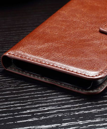 Samsung Galaxy S7 Bookcase Flip Hoesje Met Pasjes Bruin afbeelding 7