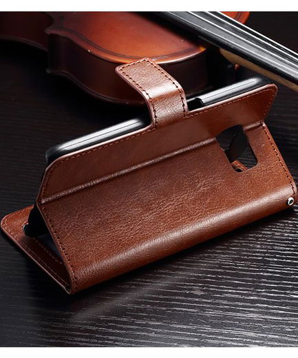 Samsung Galaxy S7 Bookcase Flip Hoesje Met Pasjes Bruin afbeelding 11