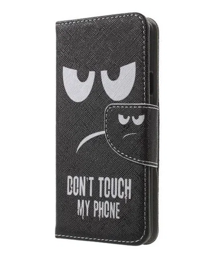 Samsung Galaxy A3 2016 Portemonnee Flip Hoesje Don't Touch My Phone afbeelding 1