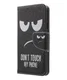Samsung Galaxy A3 2016 Portemonnee Flip Hoesje Don't Touch My Phone afbeelding 1