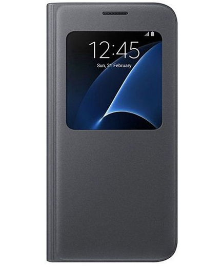Samsung Galaxy S7 S-View Cover Zwart Origineel afbeelding 1