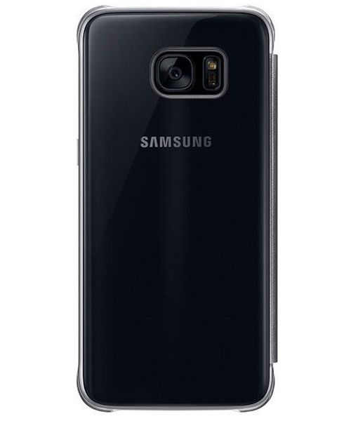 Samsung Galaxy S7 Edge Clear View Flip Case Zwart afbeelding 3