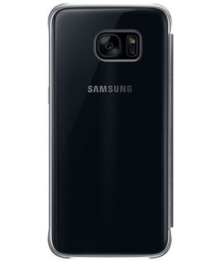 Samsung Galaxy S7 Edge Clear View Flip Case Zwart afbeelding 3