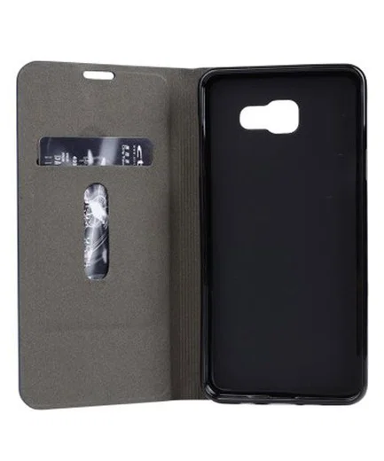 Samsung Galaxy A5 2016 Portemonnee Flip Hoesje Dark Gray afbeelding 2