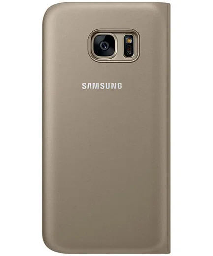 Samsung Galaxy S7 Portemonnee Hoesje Goud Origineel afbeelding 4