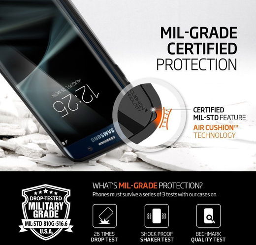 Spigen Rugged Armor Samsung Galaxy S7 Edge Hoesje Zwart afbeelding 2