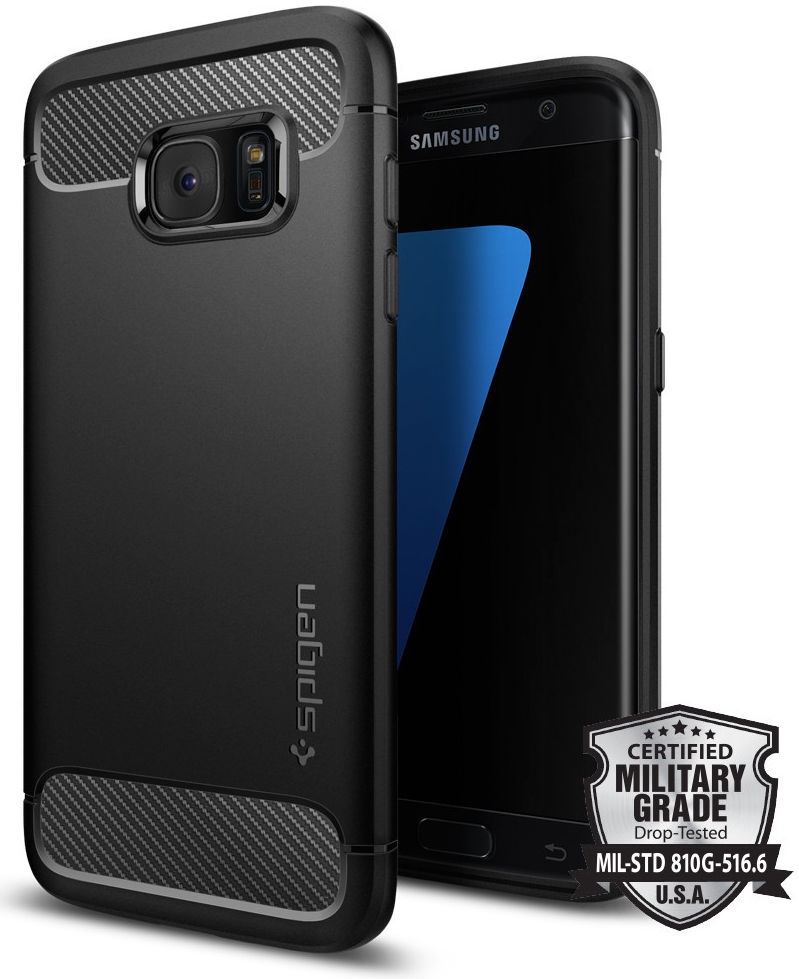 Spigen Rugged Armor Samsung Galaxy S7 Edge Hoesje Zwart afbeelding 1