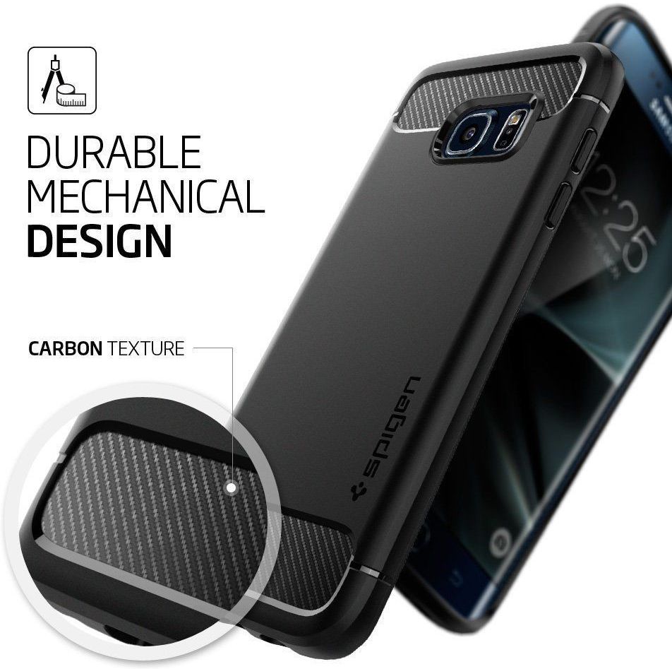 Spigen Rugged Armor Samsung Galaxy S7 Edge Hoesje Zwart afbeelding 5