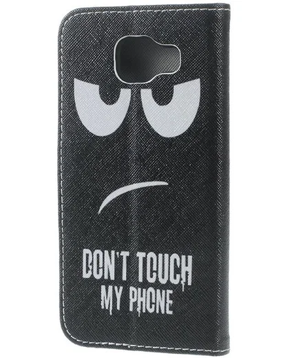 Samsung Galaxy A5 (2016) Portemonnee Flip Hoesje Don't Touch My Phone afbeelding 2