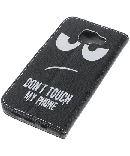 Samsung Galaxy A5 (2016) Portemonnee Flip Hoesje Don't Touch My Phone afbeelding 4