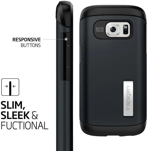 Spigen Slim Armor Case Samsung Galaxy S7 Metal Slate afbeelding 8