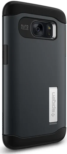Spigen Slim Armor Case Samsung Galaxy S7 Metal Slate afbeelding 9