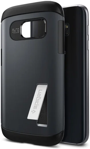 Spigen Slim Armor Case Samsung Galaxy S7 Metal Slate afbeelding 15