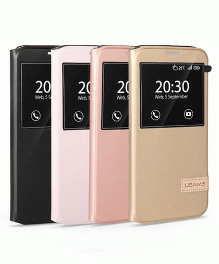 USAMS Muge Series Samsung Galaxy S7 Edge Stand Bookcase Goud afbeelding 3