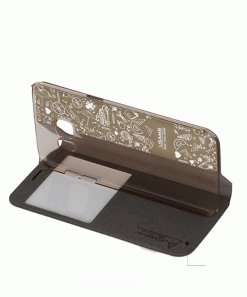 USAMS Muge Series Samsung Galaxy S7 Edge Stand Bookcase Goud afbeelding 4