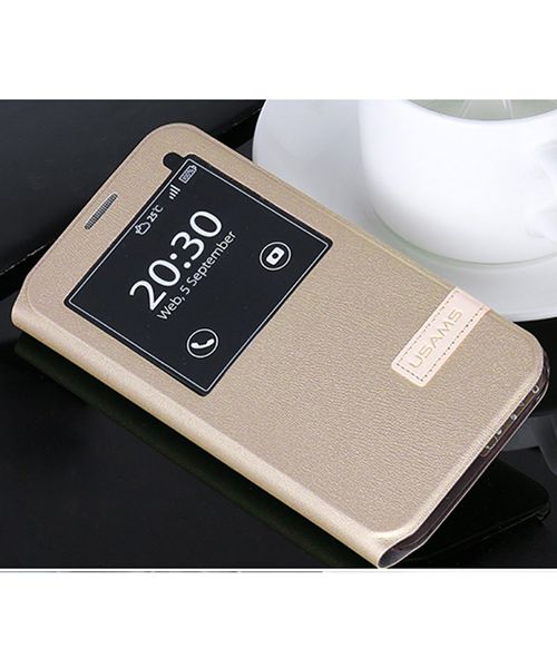 USAMS Muge Samsung Galaxy S7 Stand Bookcase Hoesje Goud afbeelding 4