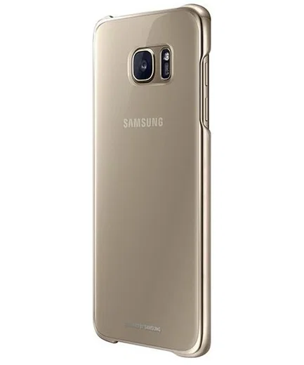 Samsung Galaxy S7 Edge Clear Cover Goud Origineel afbeelding 1