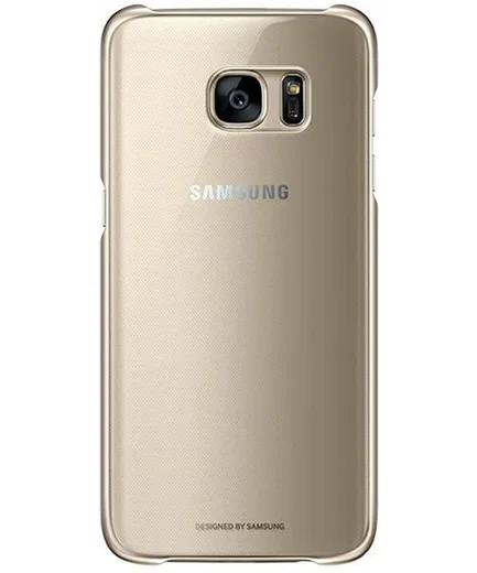 Samsung Galaxy S7 Edge Clear Cover Goud Origineel afbeelding 2