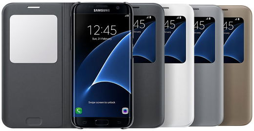 Samsung Galaxy S7 Edge S-View Cover Zwart Origineel afbeelding 5